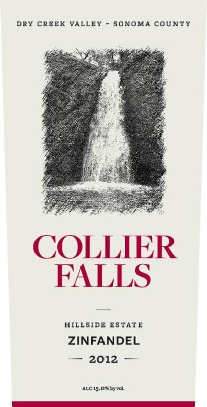 Collier Falls Hillside Estate Zinfandel 2012 Front Label