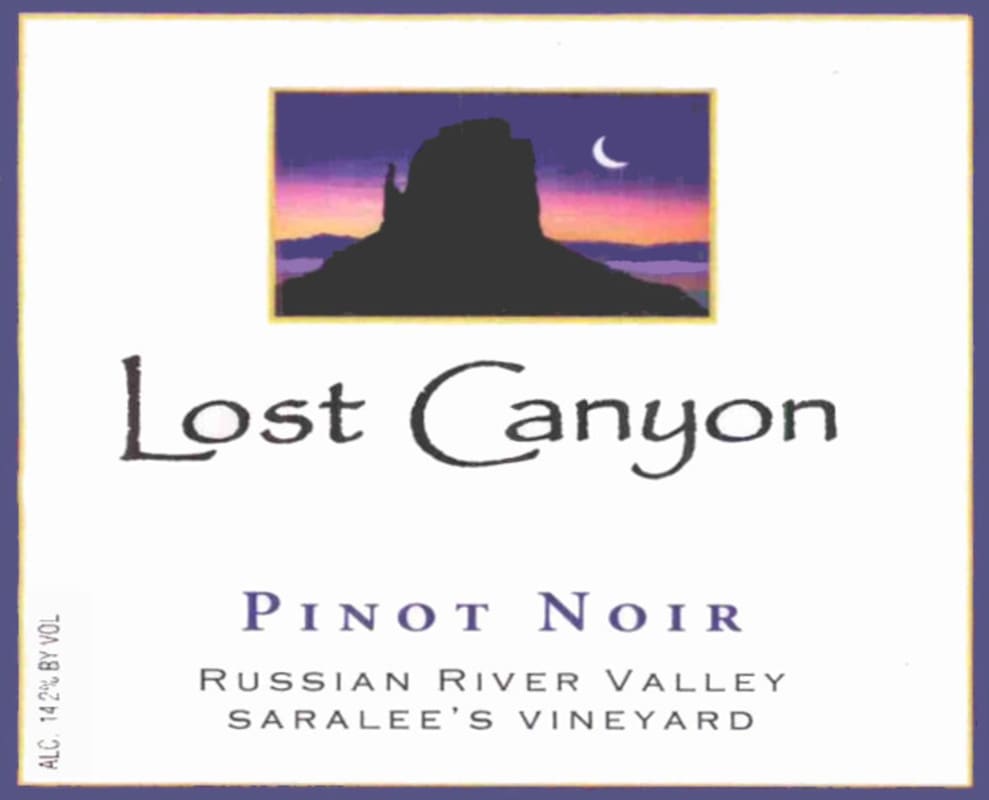 Lost Canyon Winery Saralees Vineyard Pinot Noir 2005 Front Label