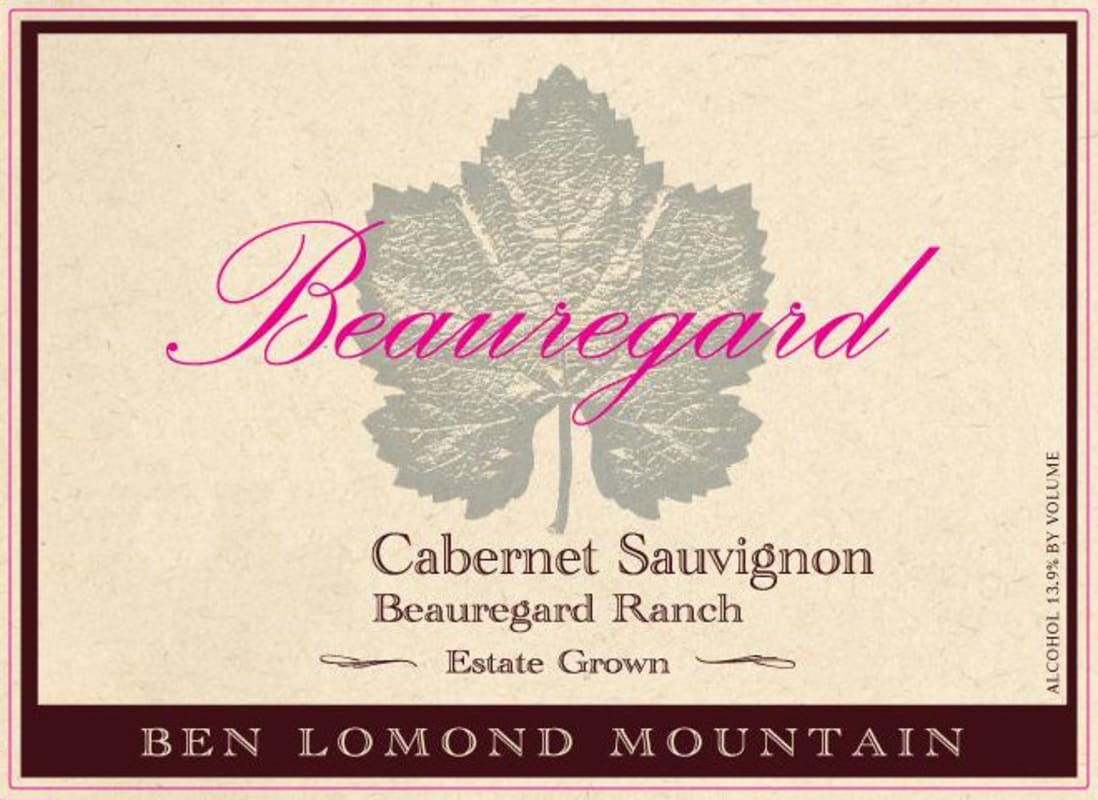 Beauregard Vineyards Beauregard Ranch Cabernet Sauvignon 2013 Front Label