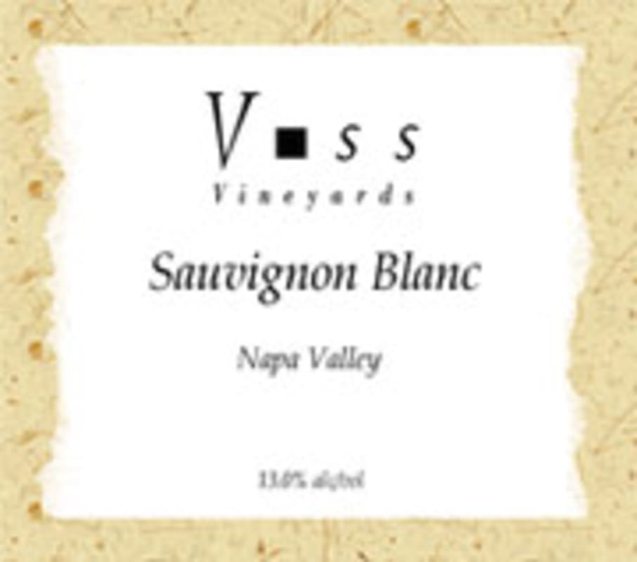 Voss Vineyards Napa Valley Sauvignon Blanc 2002 Front Label