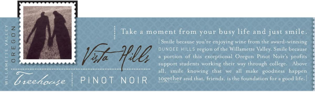 Vista Hills Treehouse Pinot Noir 2012 Front Label