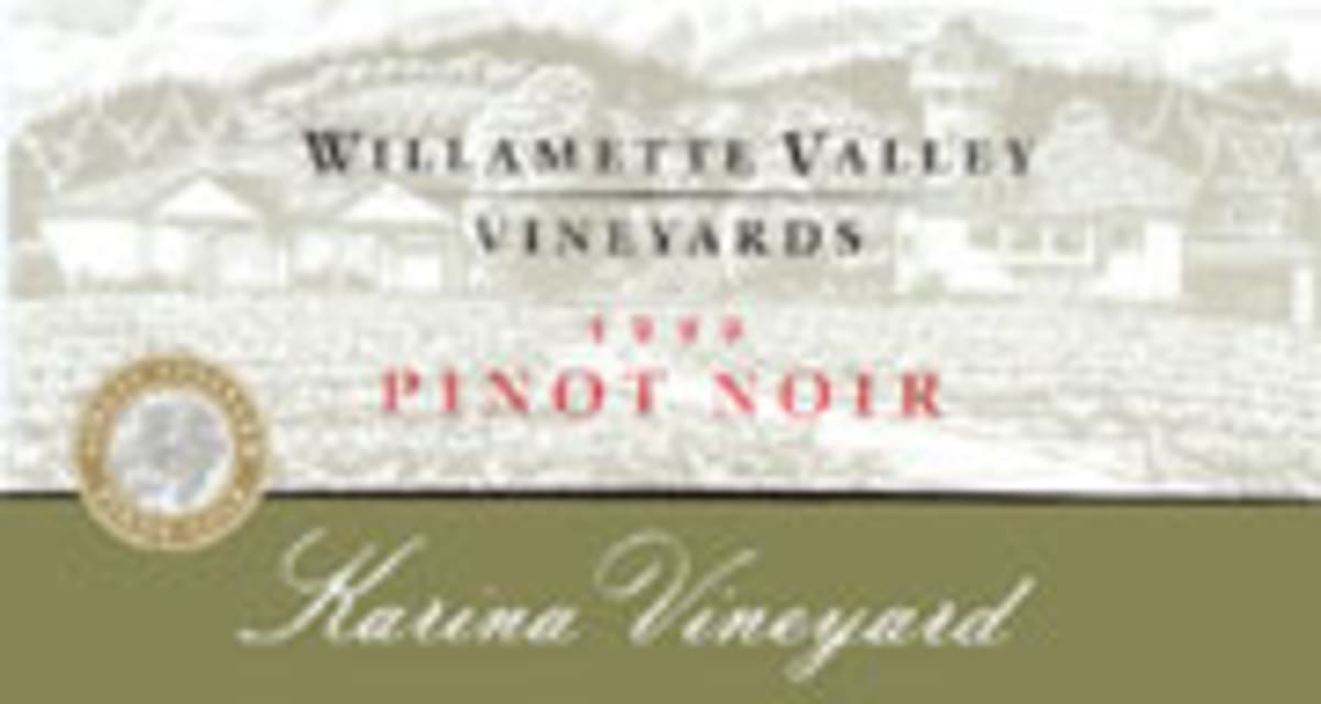 Willamette Valley Vineyards Karina Vineyard Pinot Noir 1999 Front Label