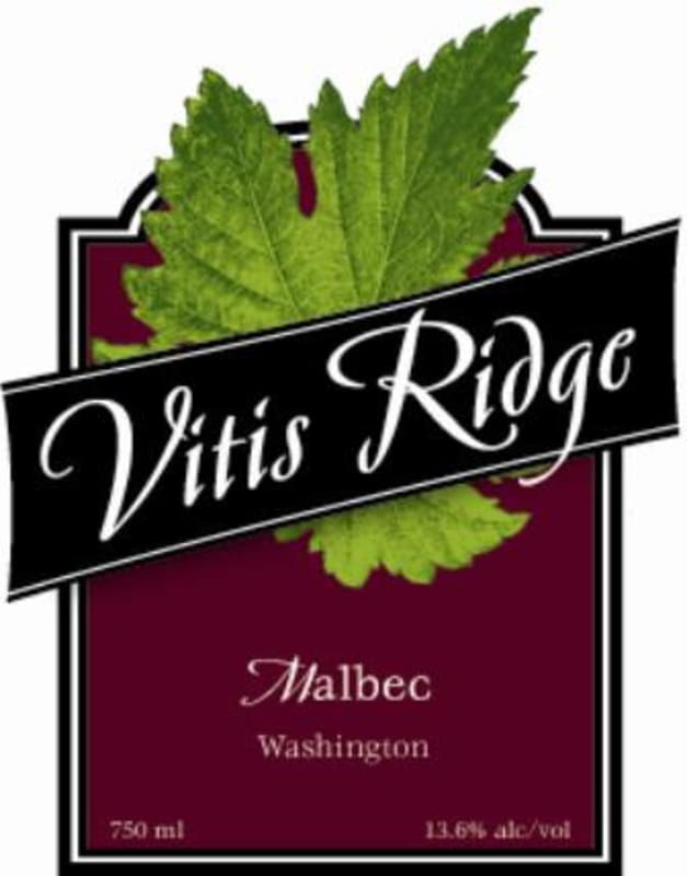 Vitis Ridge Malbec 2011 Front Label