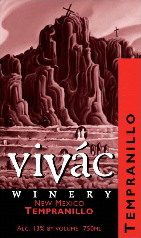 Vivac Winery Tempranillo 2014 Front Label