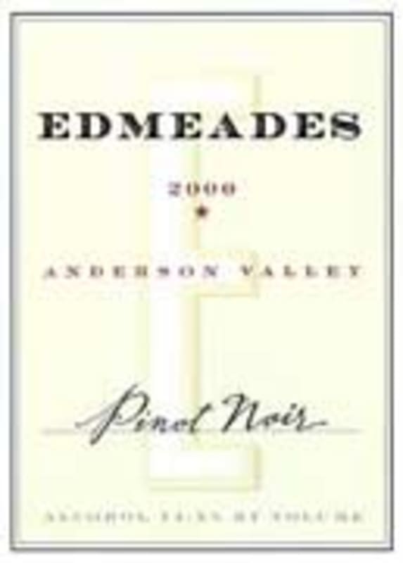 Edmeades Anderson Valley Pinot Noir 2000 Front Label