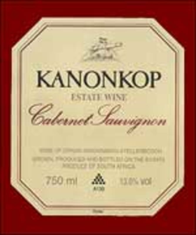 Kanonkop Cabernet Sauvignon 2000 Front Label