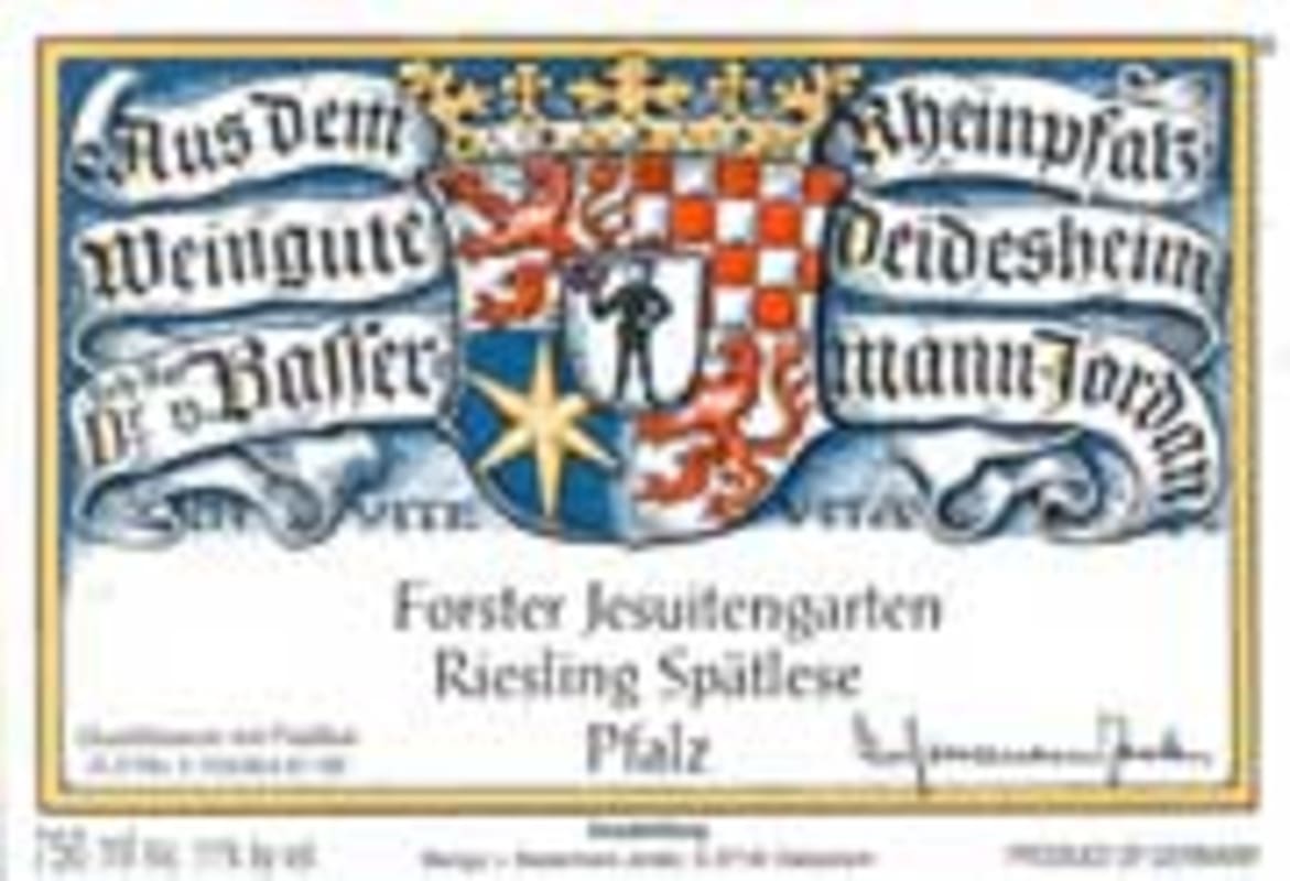 Bassermann-Jordan Forster Jesuitengarten Spatlese 2002 Front Label