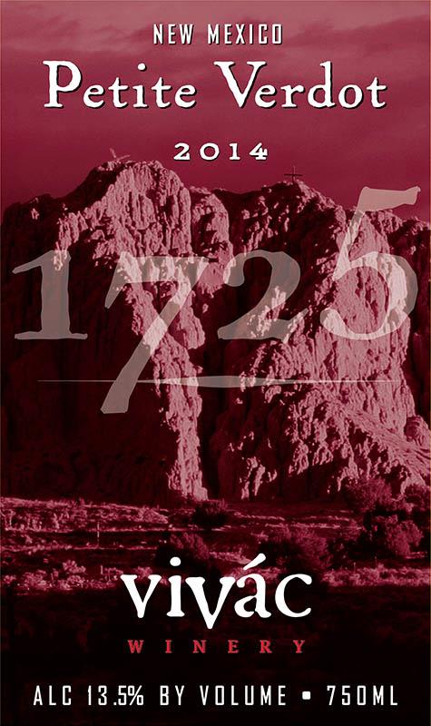 Vivac Winery 1725 Estate Vineyard Petit Verdot 2014 Front Label