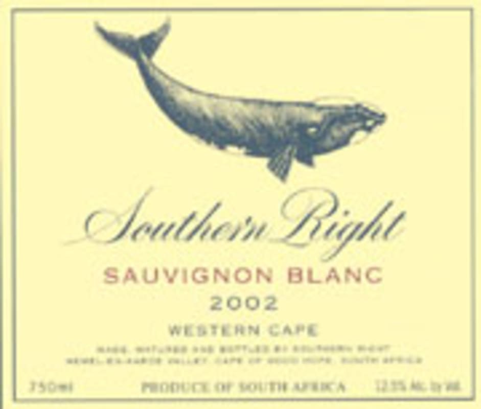 Southern Right Sauvignon Blanc 2004 Front Label