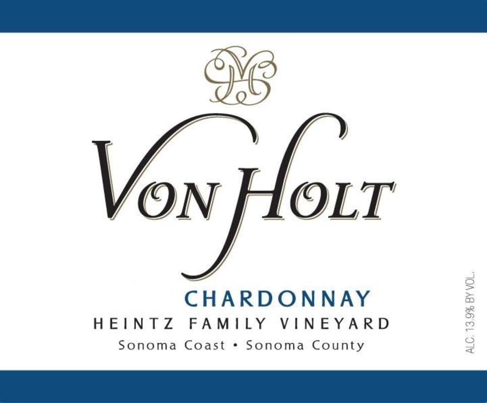 Von Holt Wines Heintz Vineyard Chardonnay 2012 Front Label