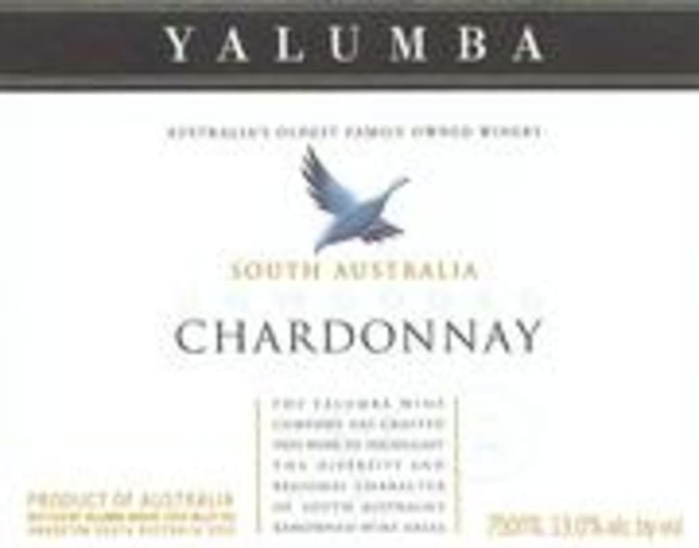 Yalumba Y Series Unwooded Chardonnay 2003 Front Label