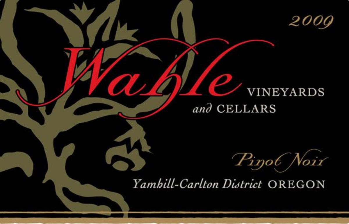 Wahle Vineyards & Cellars Pinot Noir 2009 Front Label
