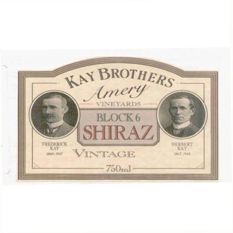Kay Brothers Block 6 Shiraz 2001 Front Label