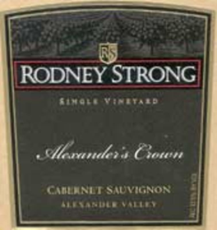 Rodney Strong Alexander's Crown Cabernet Sauvignon 2000 Front Label