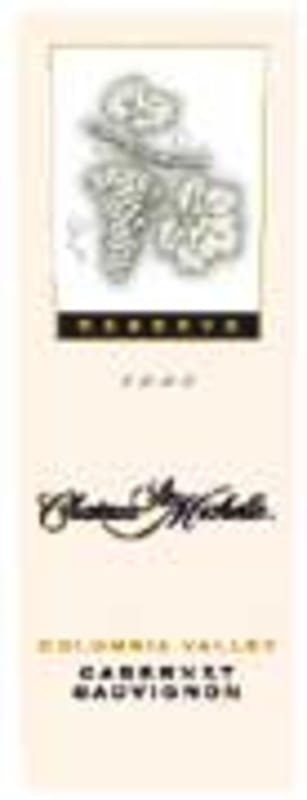 Chateau Ste. Michelle Reserve Cabernet Sauvignon 2000 Front Label
