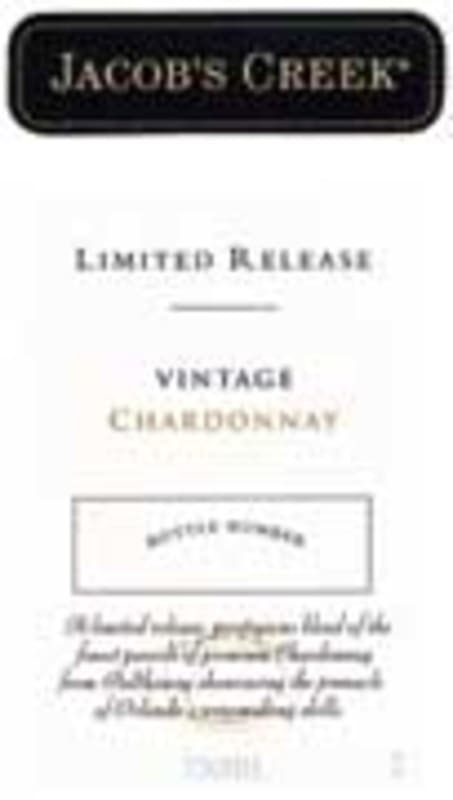 Jacob's Creek Padthaway Reserve Chardonnay 2002 Front Label