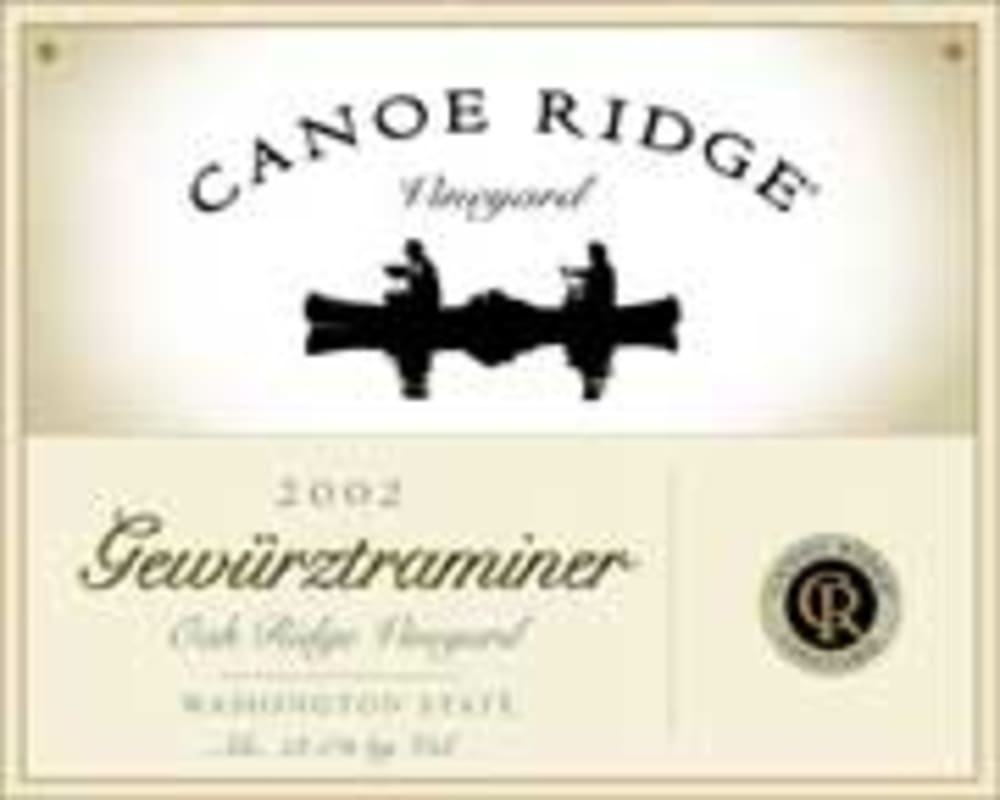 Canoe Ridge Gewurztraminer 2002 Front Label