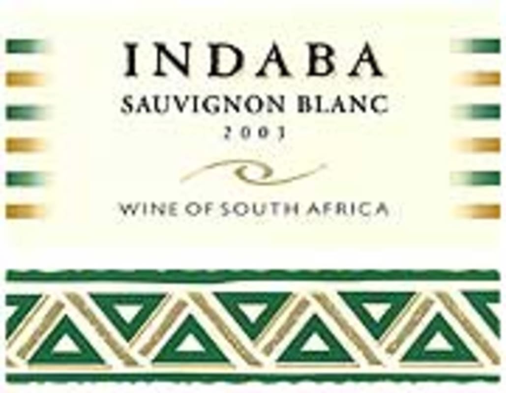 Indaba Sauvignon Blanc 2003 Front Label