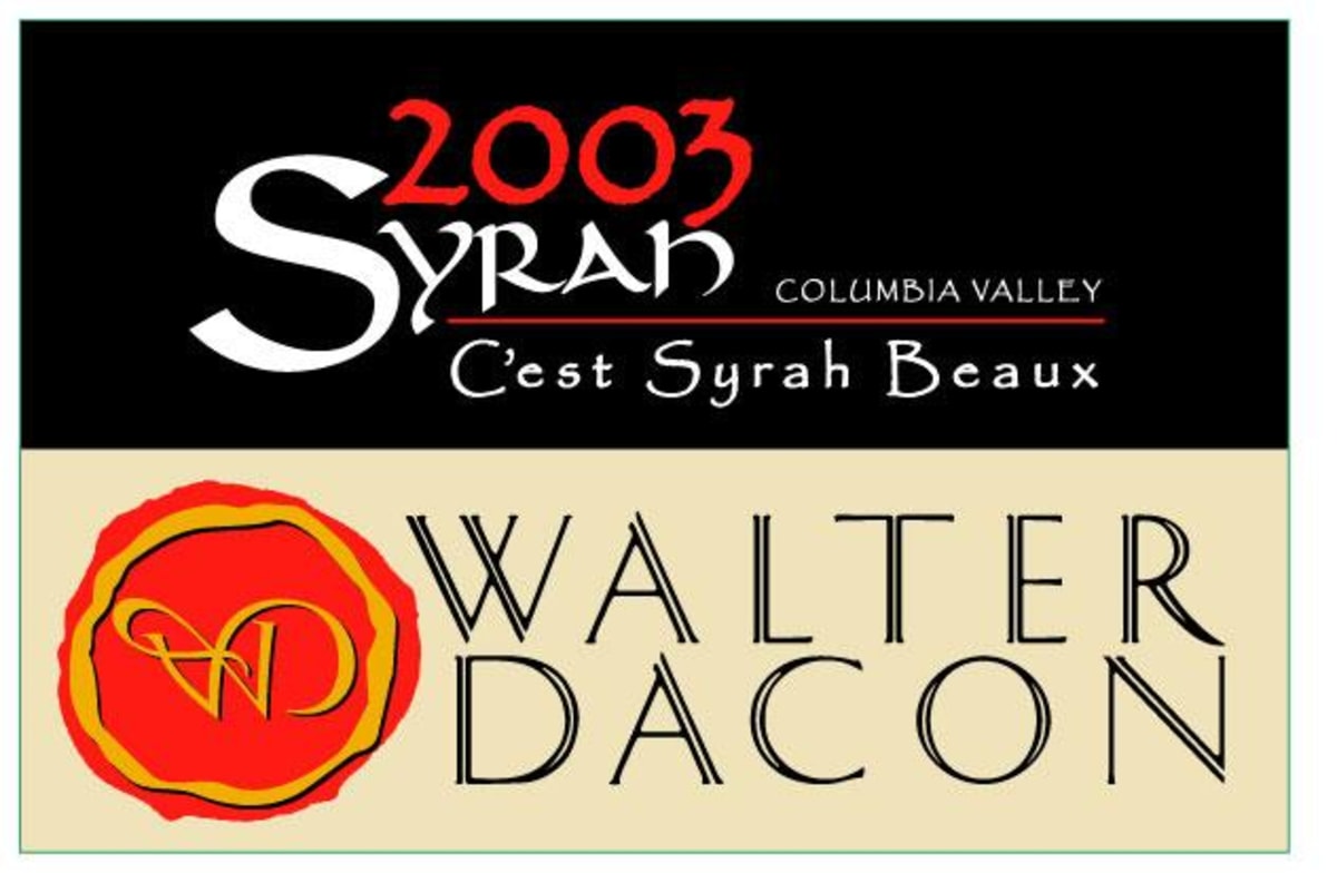 Walter Dacon Wines Cest Syrah Beaux 2003 Front Label