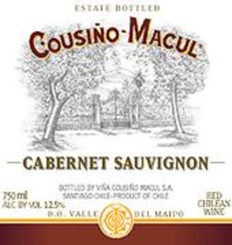 Cousino Macul Cabernet Sauvignon 2002 Front Label