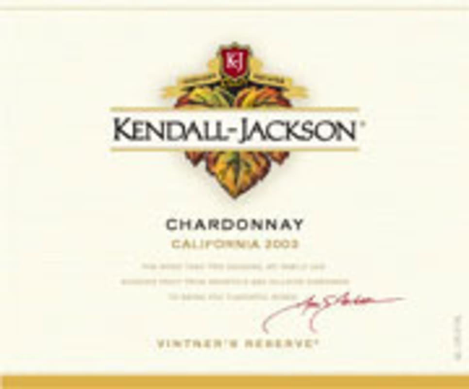 Kendall-Jackson Vintner's Reserve Chardonnay 2002 Front Label