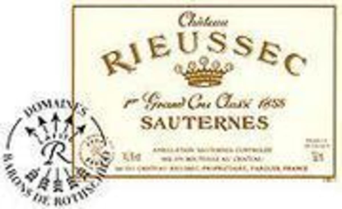 Chateau Rieussec Sauternes 1989 Front Label