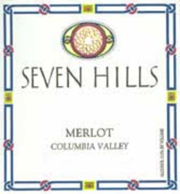 Seven Hills Winery Columbia Valley Merlot 2001 Front Label