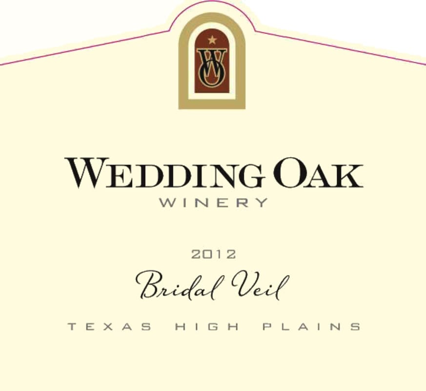 Wedding Oak Winery Bridal Veil 2012 Front Label