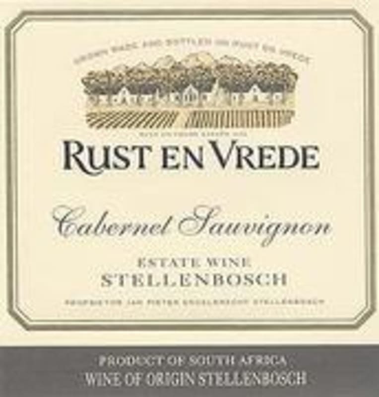 Rust en Vrede Estate Cabernet Sauvignon 2000 Front Label