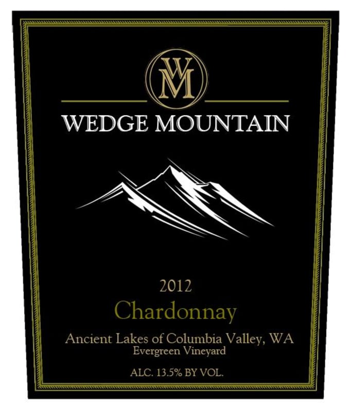 Wedge Mountain Winery Evergreen Vineyard Chardonnay 2012 Front Label