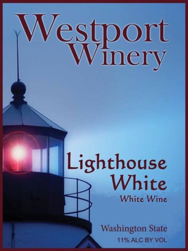 Westport Winery Lighthouse White 2012 Front Label