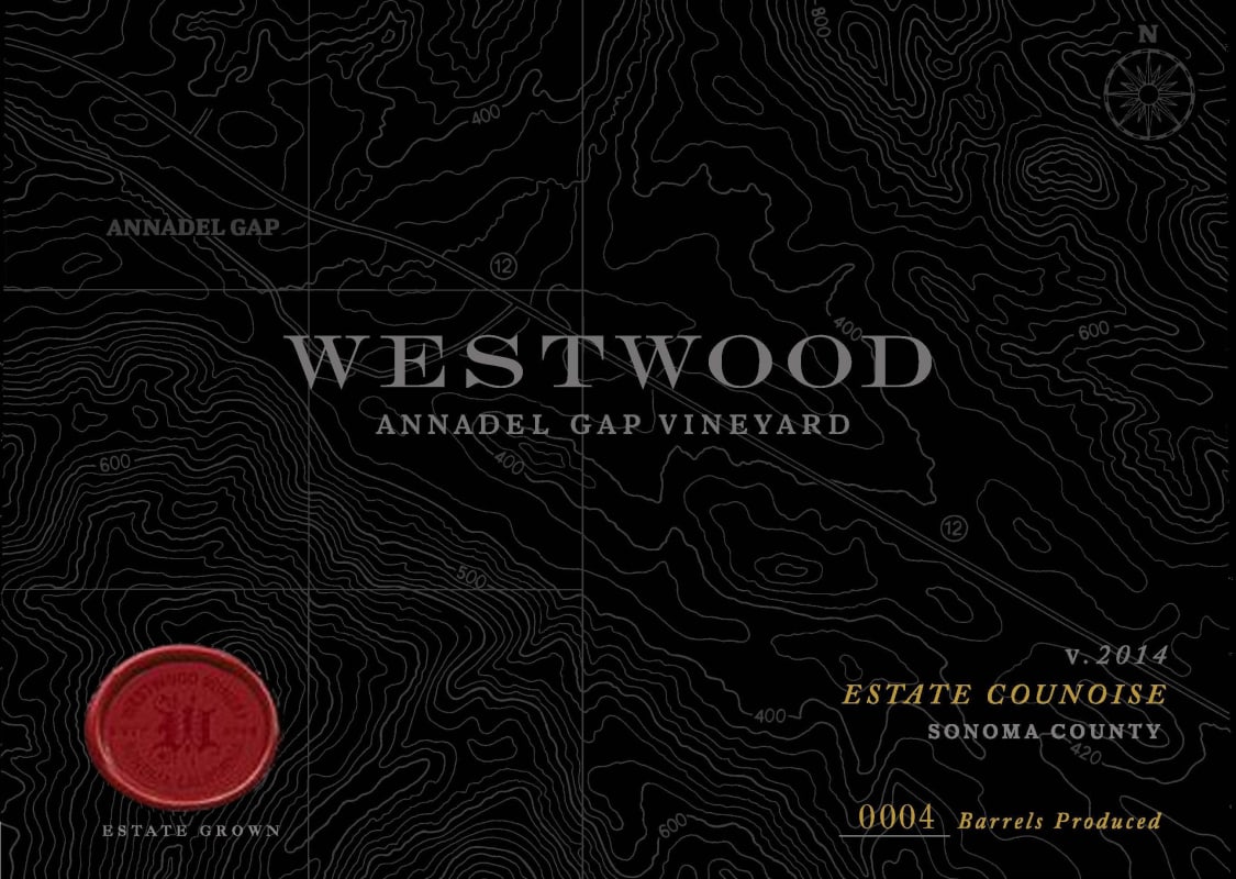 Westwood Winery Counoise 2014 Front Label