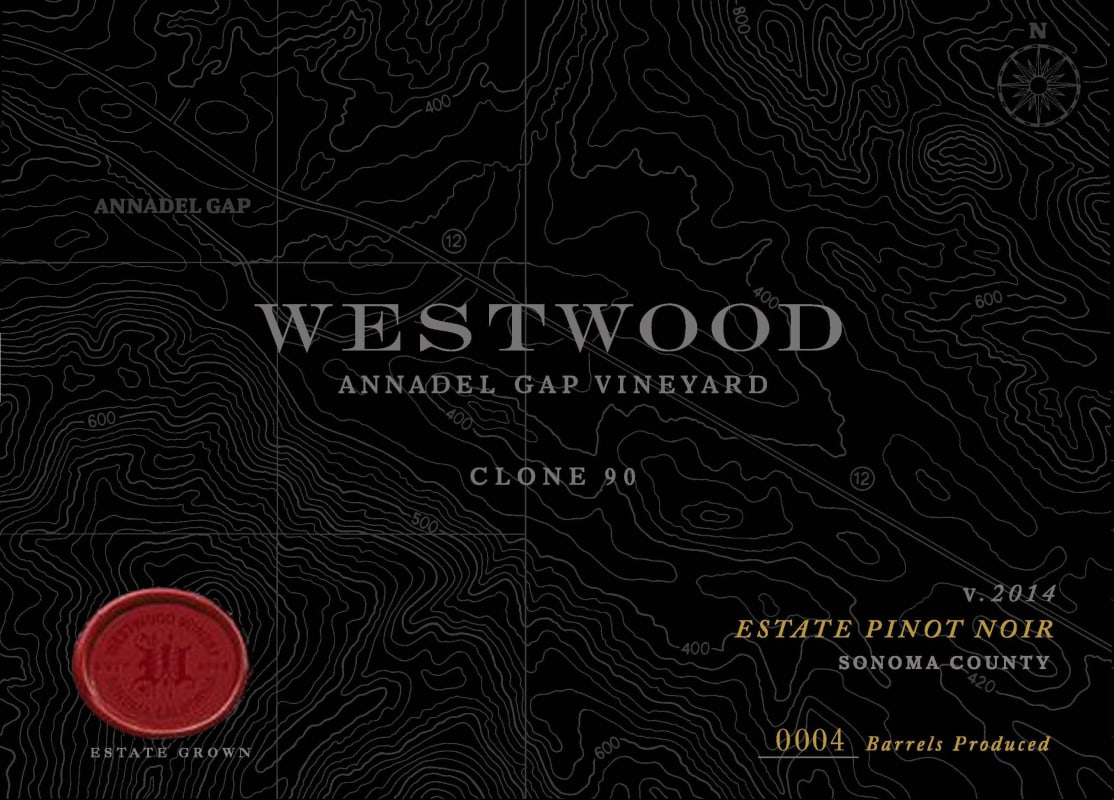 Westwood Winery Clone 90 Pinot Noir 2014 Front Label