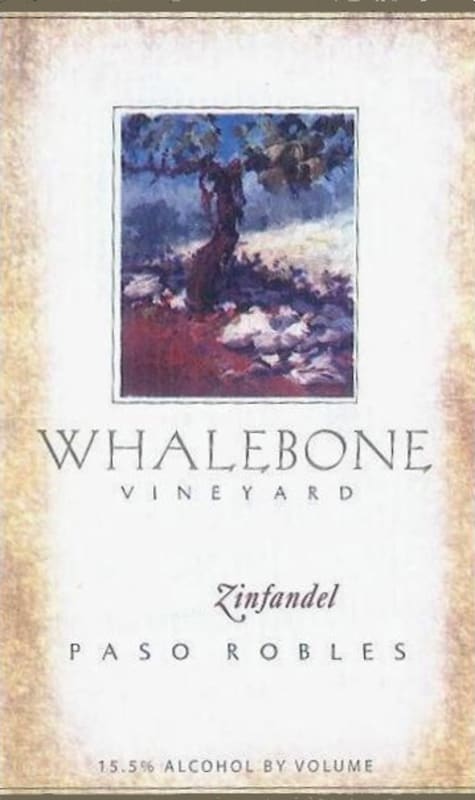 Whalebone Vineyard Zinfandel 2013 Front Label