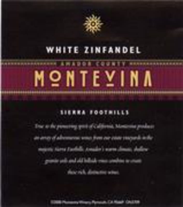 Montevina White Zinfandel 2003 Front Label