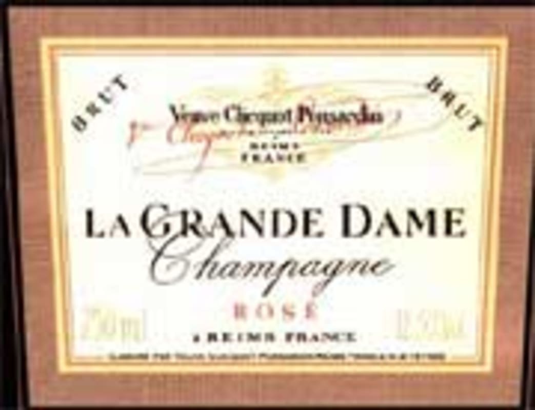 Veuve Clicquot La Grande Dame Rose with Gift Box 1995 Front Label