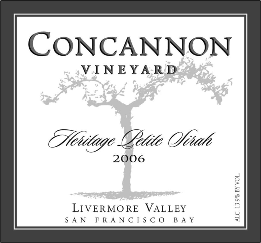Concannon Heritage Petite Sirah 2006 Front Label