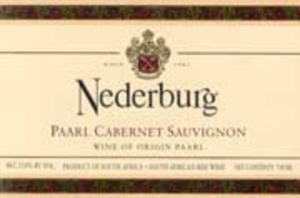 Nederburg Paarl Cabernet Sauvignon 2001 Front Label