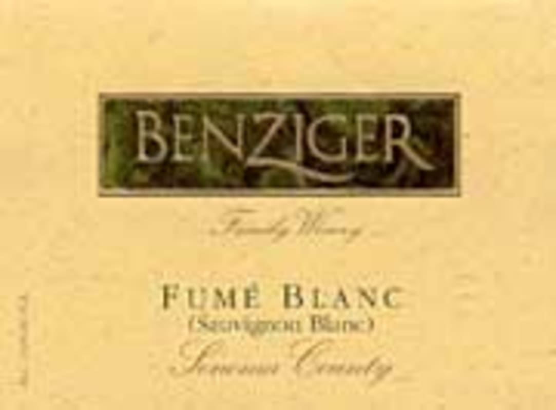 Benziger Fume Blanc 2002 Front Label