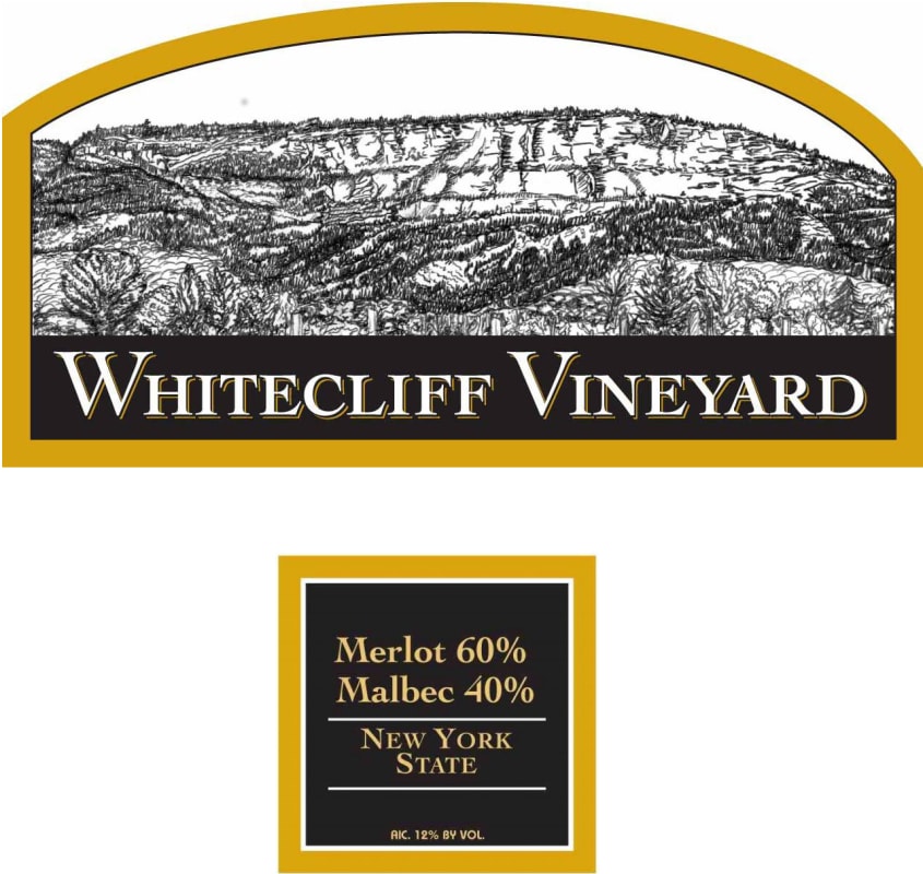Whitecliff Vineyard & Winery Merlot - Malbec 2014 Front Label