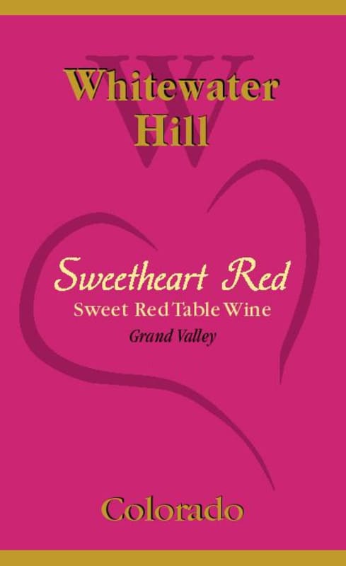 Whitewater Hill Sweethearts Red 2015 Front Label