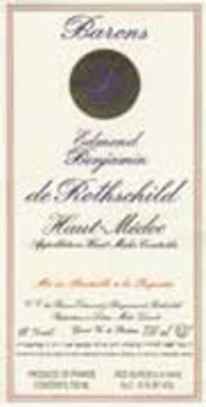 Barons de Rothschild Haut-Medoc (OU Kosher) 2000 Front Label