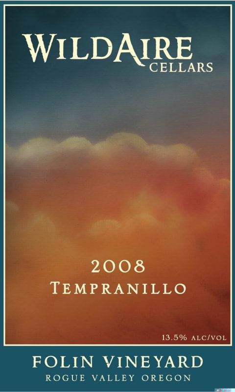 WildAire Folin Vineyard Tempranillo 2008 Front Label