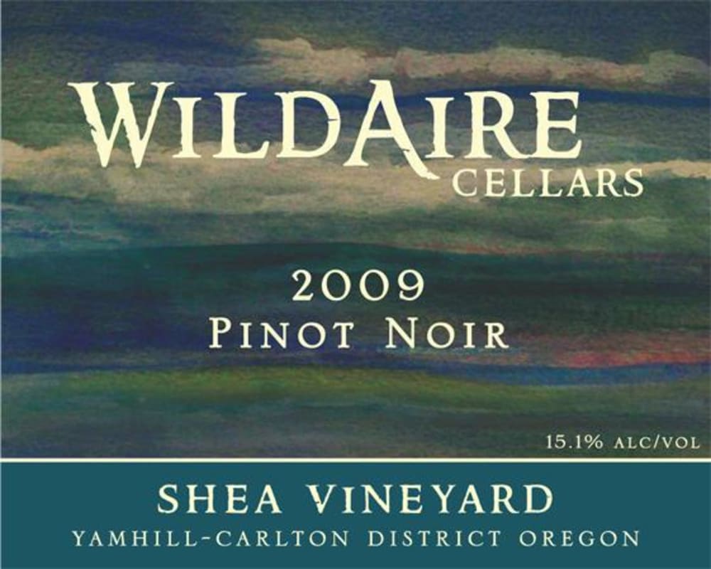 WildAire Shea Vineyard Pinot Noir 2009 Front Label