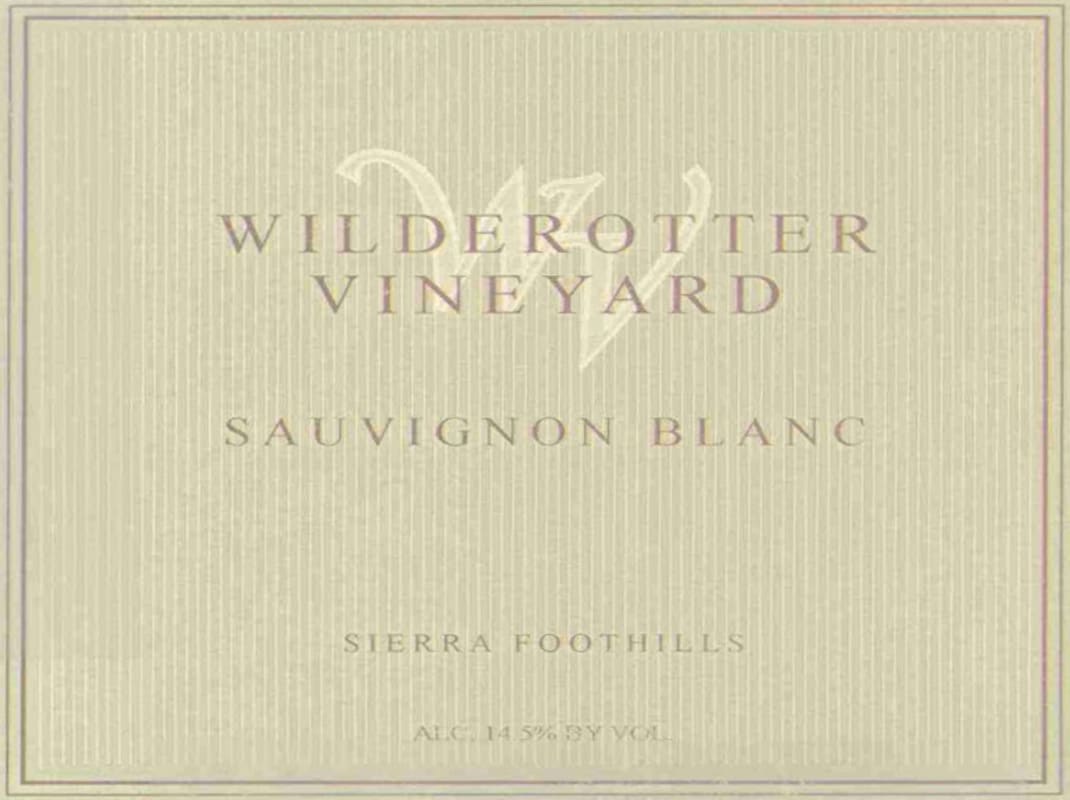 Wilderotter Vineyard and Winery Sauvignon Blanc 2013 Front Label
