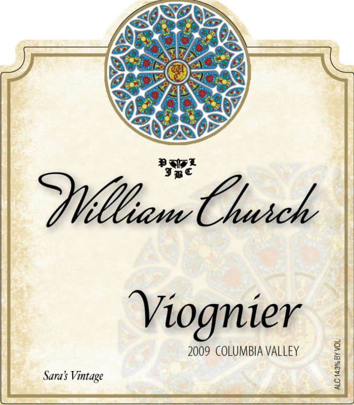 William Church Winery Viognier 2009 Front Label