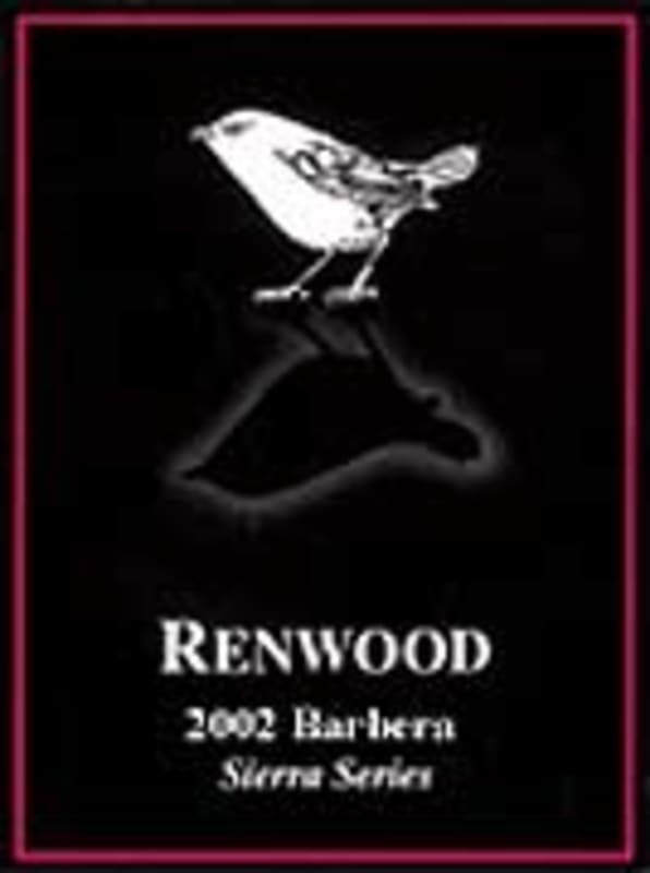 Renwood Sierra Series Barbera 2002 Front Label