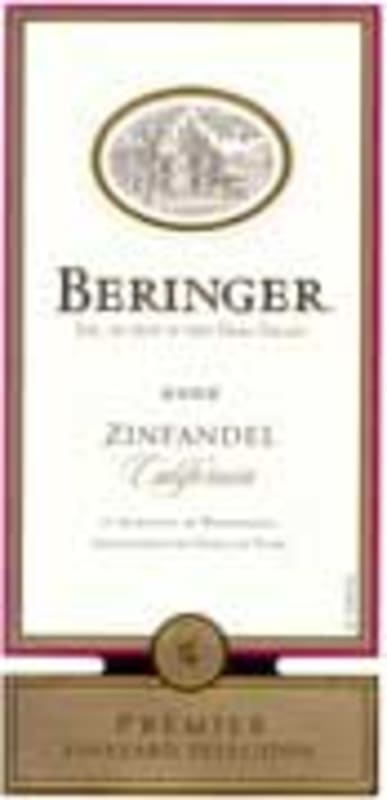 Beringer Zinfandel 2002 Front Label
