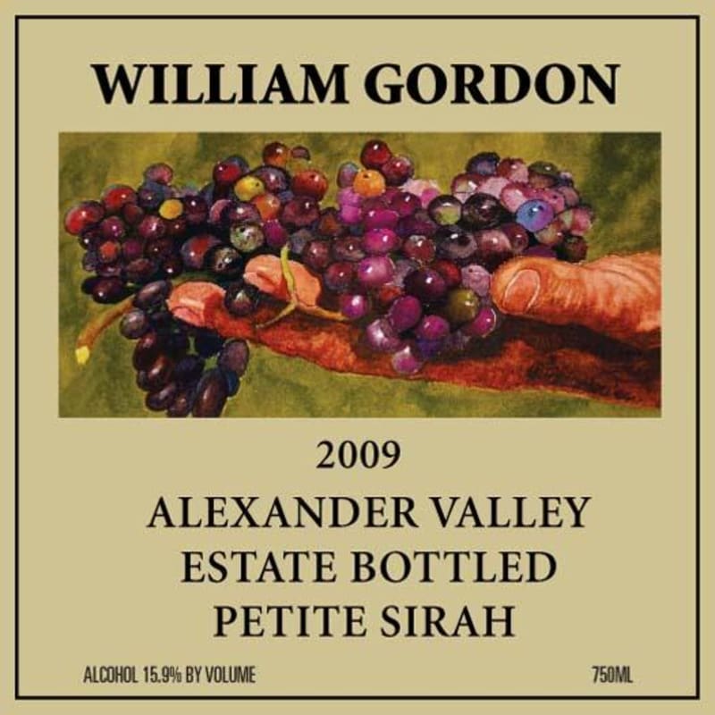William Gordon Winery Petite Sirah 2009 Front Label