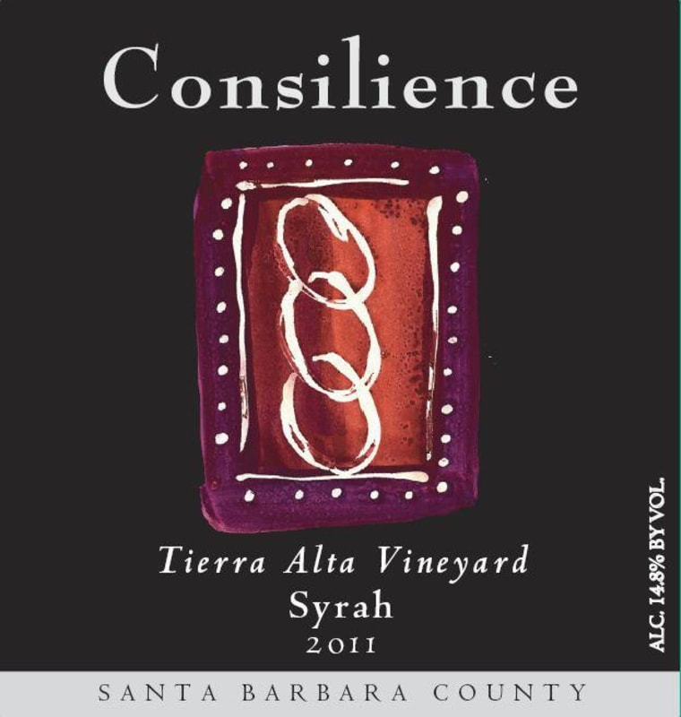 Consilience Tierra Alta Vineyard Syrah 2011 Front Label